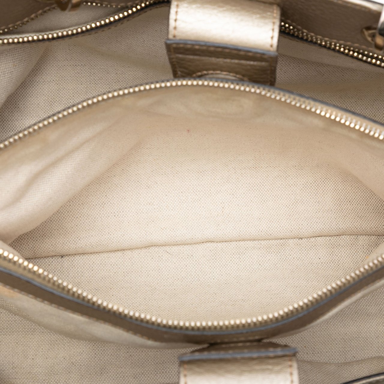 Gucci Medium Calfskin Bamboo Shopper Satchel Goud