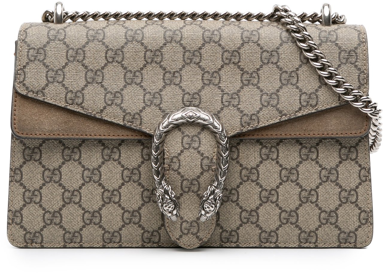 Gucci Small GG Supreme Dionysus Shoulder Bag Bruin