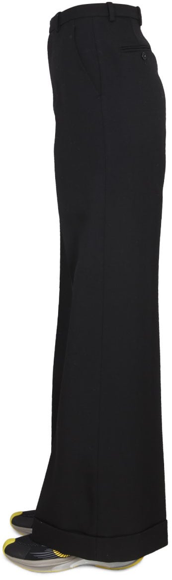 Gucci Tailored Wool Pants with Hook and Zipper Closure Zwart