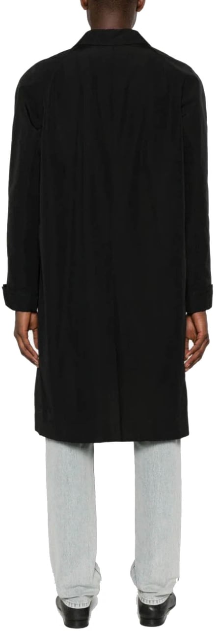 Gucci Single-breasted Cotton Poplin Coat Zwart