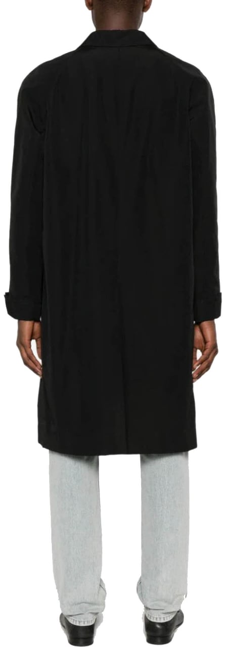 Gucci Single-breasted Cotton Poplin Coat Zwart