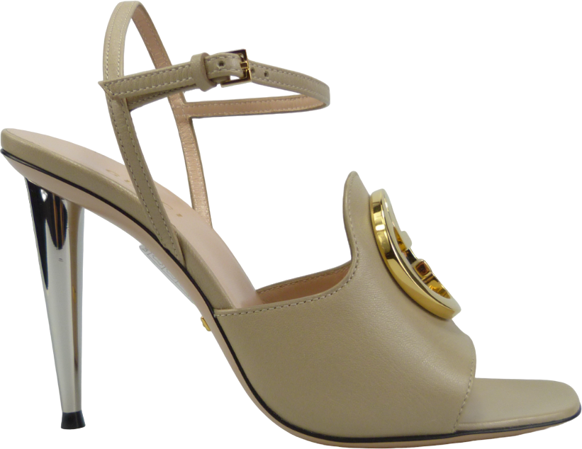 Gucci Sandalo con tacco Blondie beige Beige