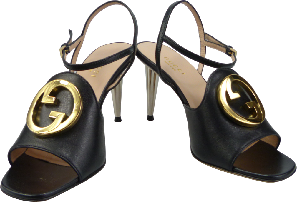 Gucci Sandalo con tacco Blondie nero Zwart