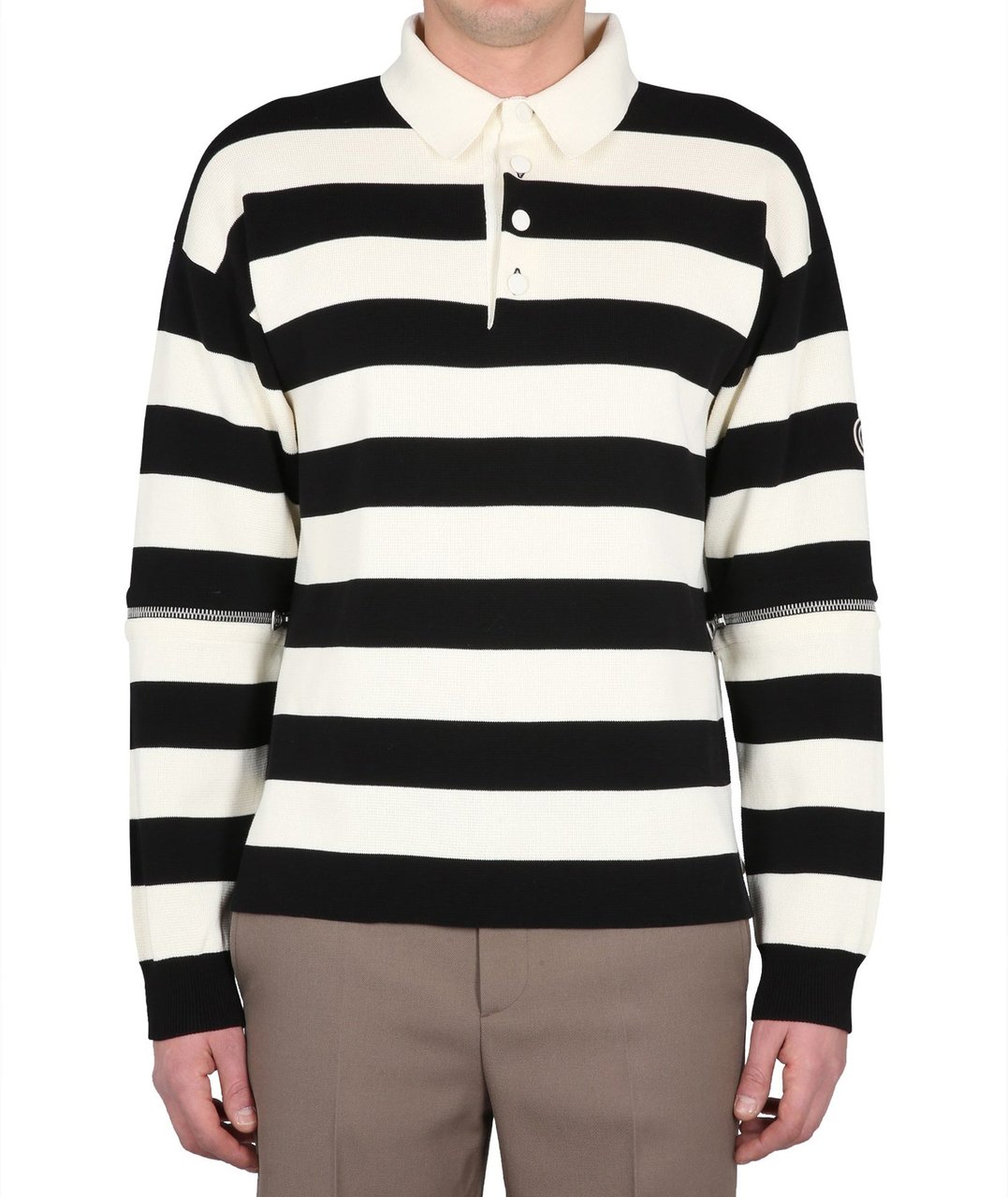 Gucci Striped Cotton Polo Wit