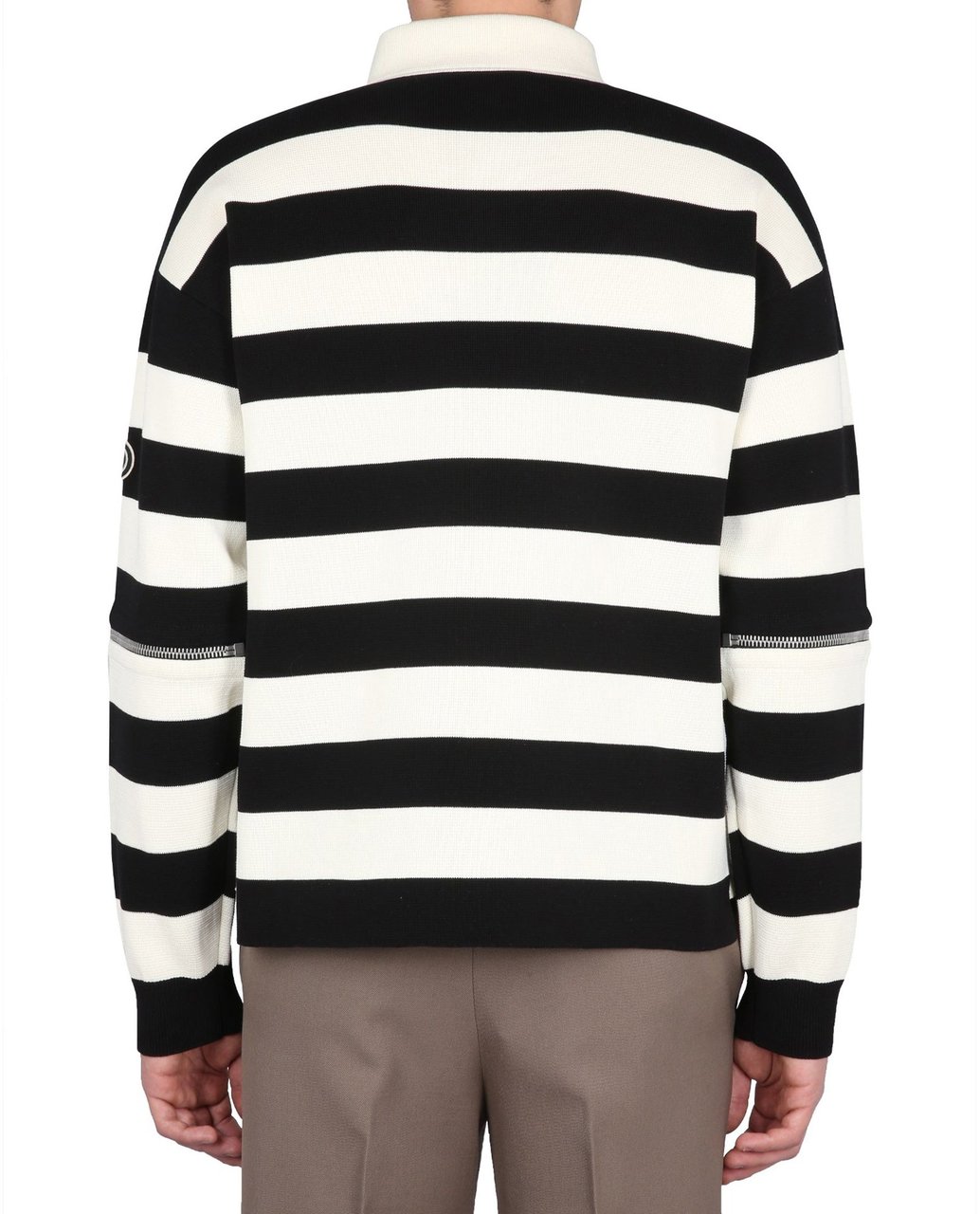 Gucci Striped Cotton Polo Wit