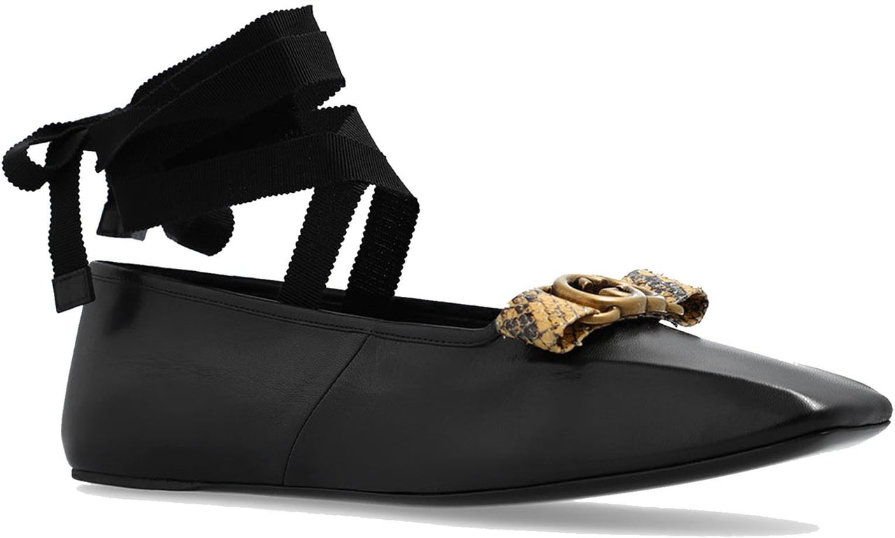 Gucci Gucci Double G Ballet Flats Zwart
