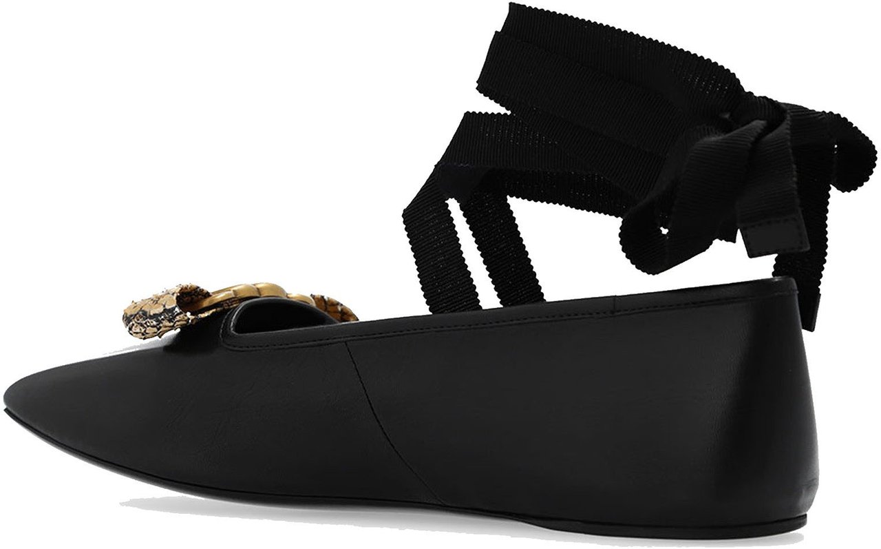 Gucci Gucci Double G Ballet Flats Zwart