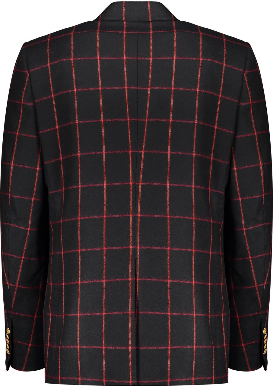Gucci Double-breasted wool jacket Zwart