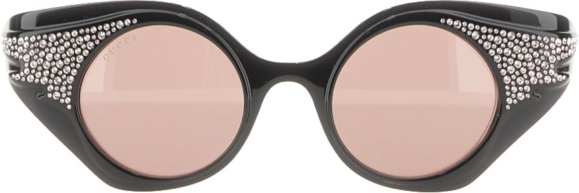 Gucci Retro Cat-Eye Sunglasses with Bold Purple Lenses Roze