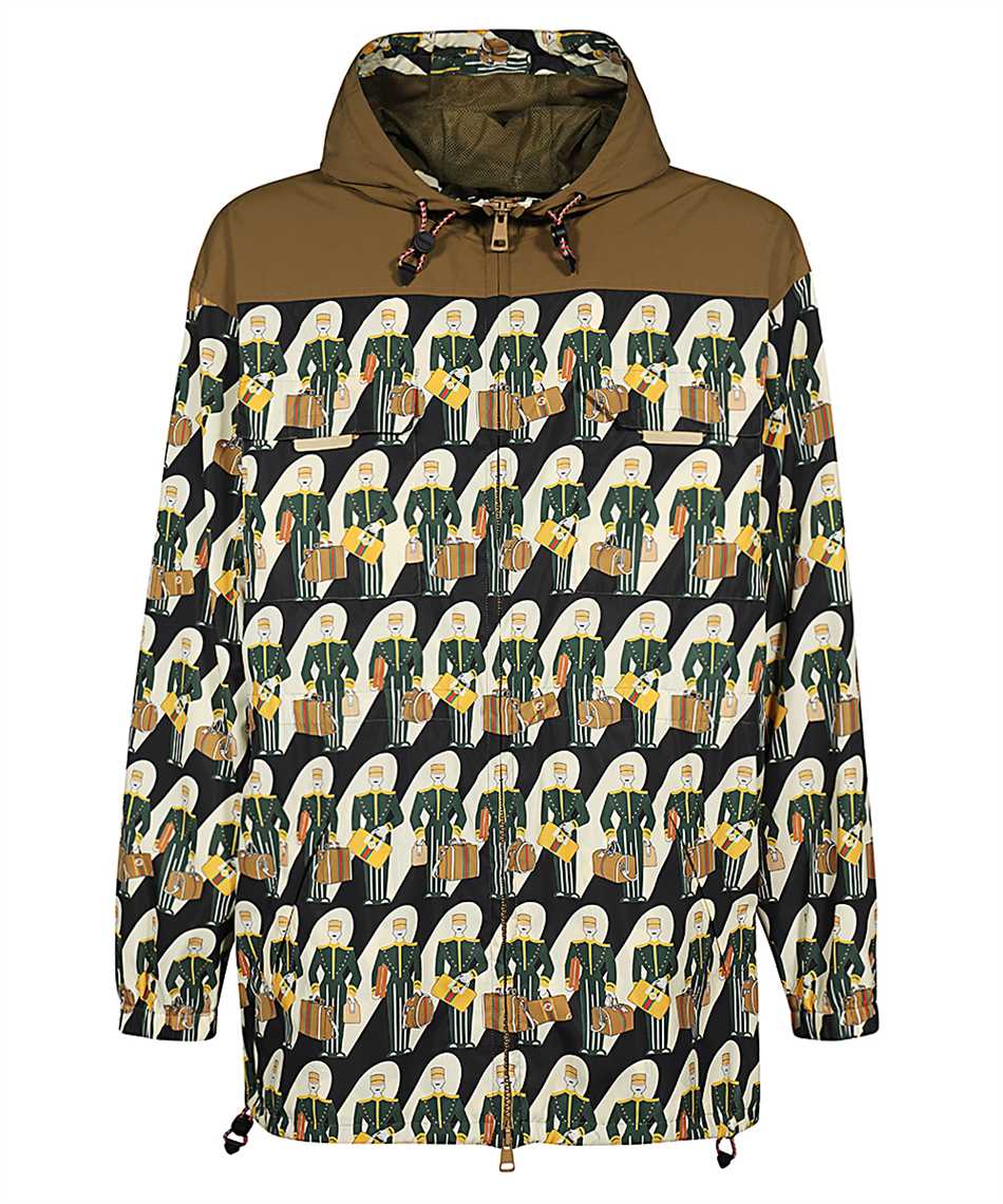 Gucci Technical fabric hooded jacket Zwart