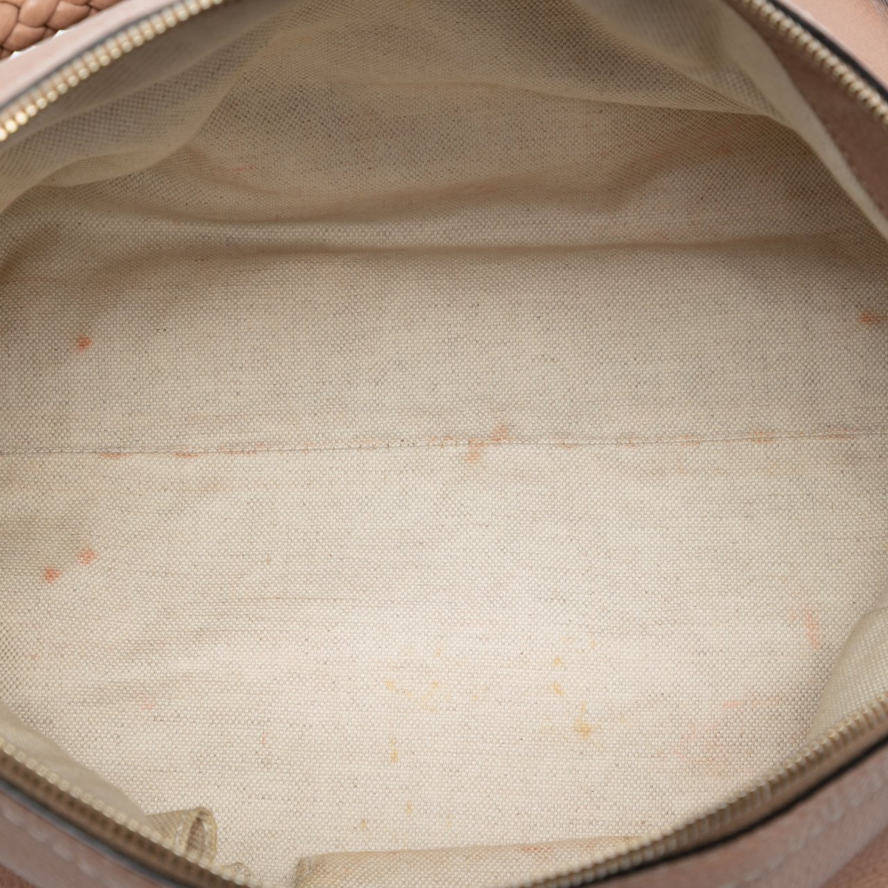 Gucci Medium Pebbled Calfskin Bella Shoulder Bag Bruin