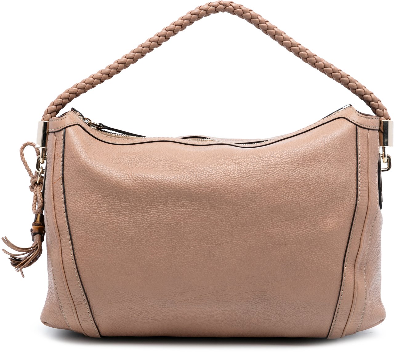 Gucci Medium Pebbled Calfskin Bella Shoulder Bag Bruin