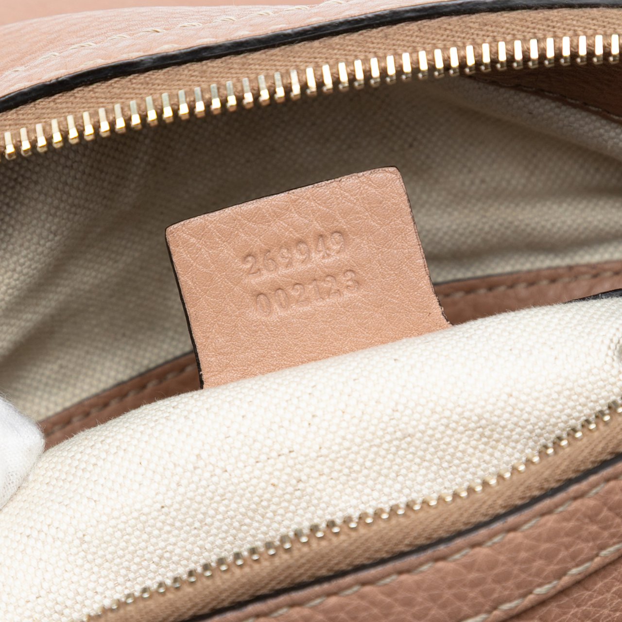 Gucci Medium Pebbled Calfskin Bella Shoulder Bag Bruin