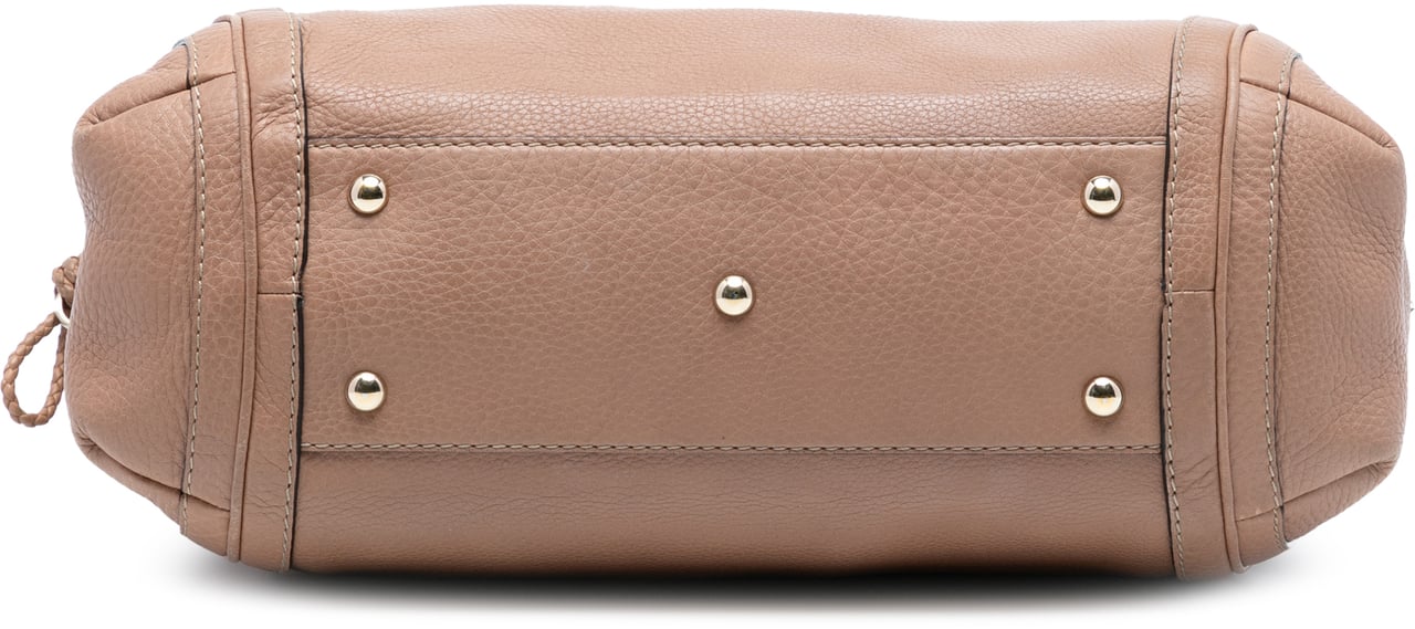 Gucci Medium Pebbled Calfskin Bella Shoulder Bag Bruin