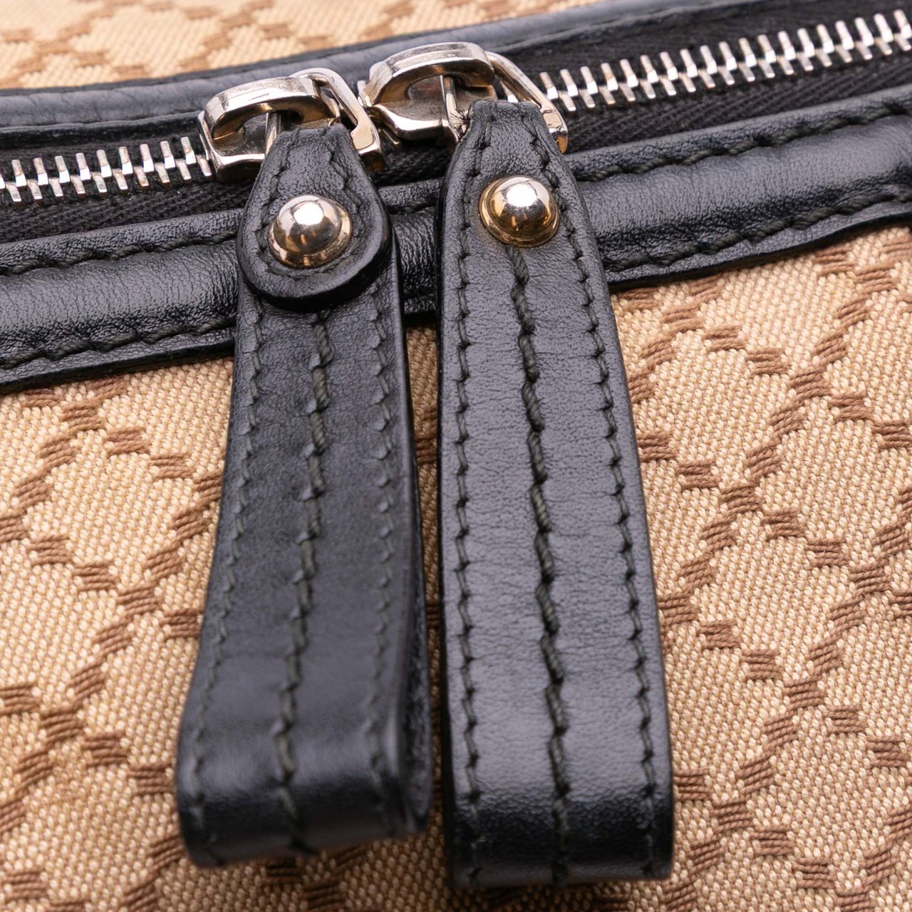 Gucci Diamante Canvas Sukey Satchel Bruin