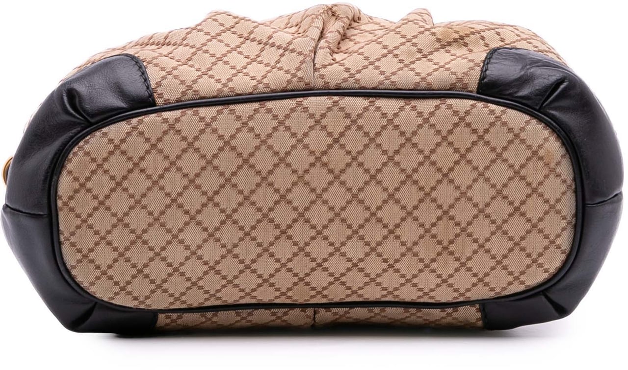 Gucci Diamante Canvas Sukey Satchel Bruin