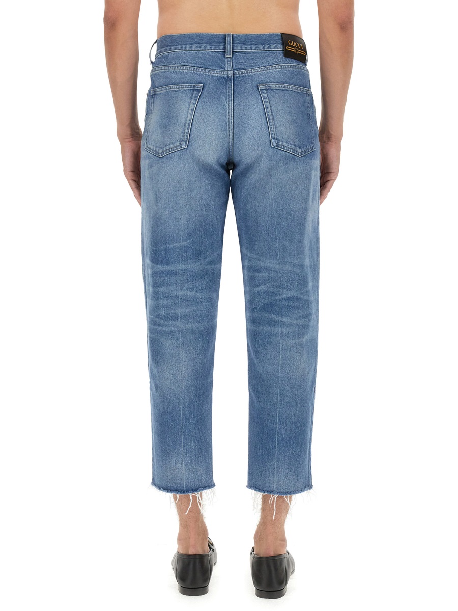 Gucci Carrot Fit Jeans with Tapered Silhouette Blauw