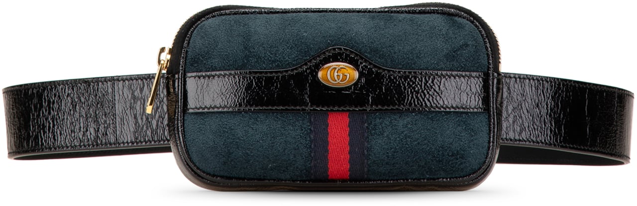 Gucci Small Suede Ophidia Belt Bag Blauw