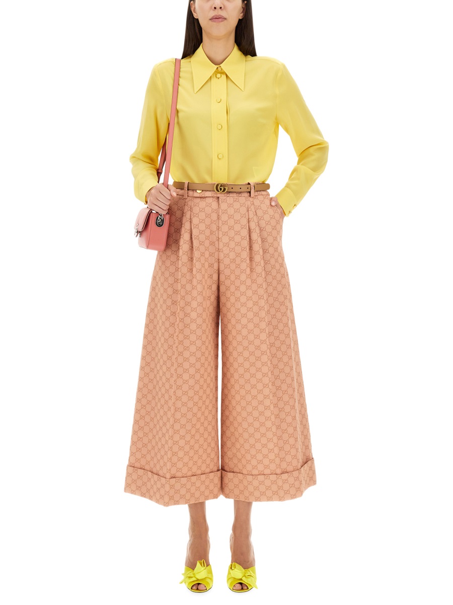 Gucci Crepe De Chine And Silk Shirt Goud