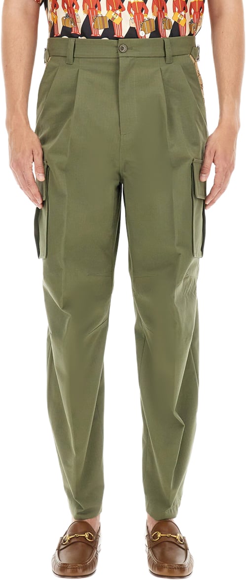 Gucci Classic Cargo Pants with Button and Zipper Closure Bruin