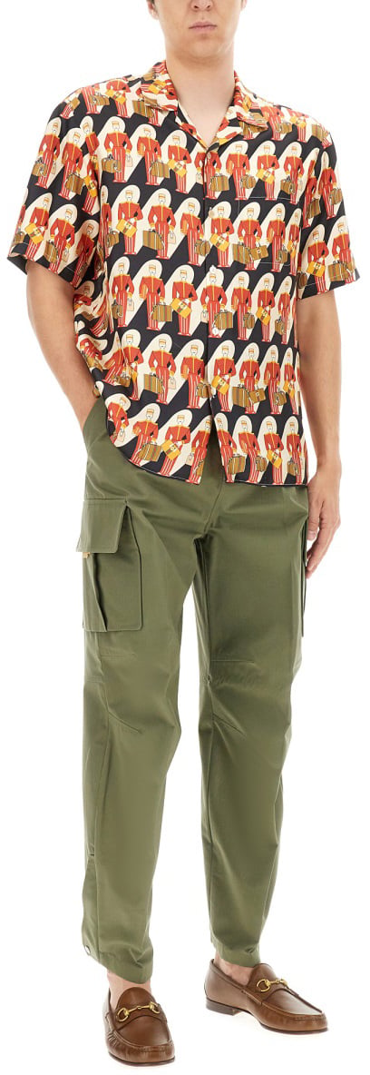 Gucci Classic Cargo Pants with Button and Zipper Closure Bruin