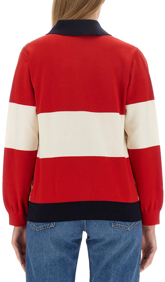 Gucci Extra Fine Wool Cardigan With Print Neutraal