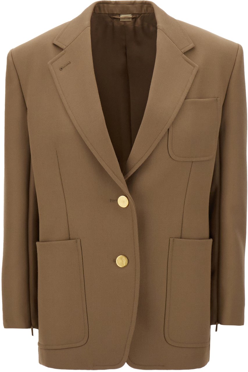 Gucci Gucci Biscuit wool blazer Groen