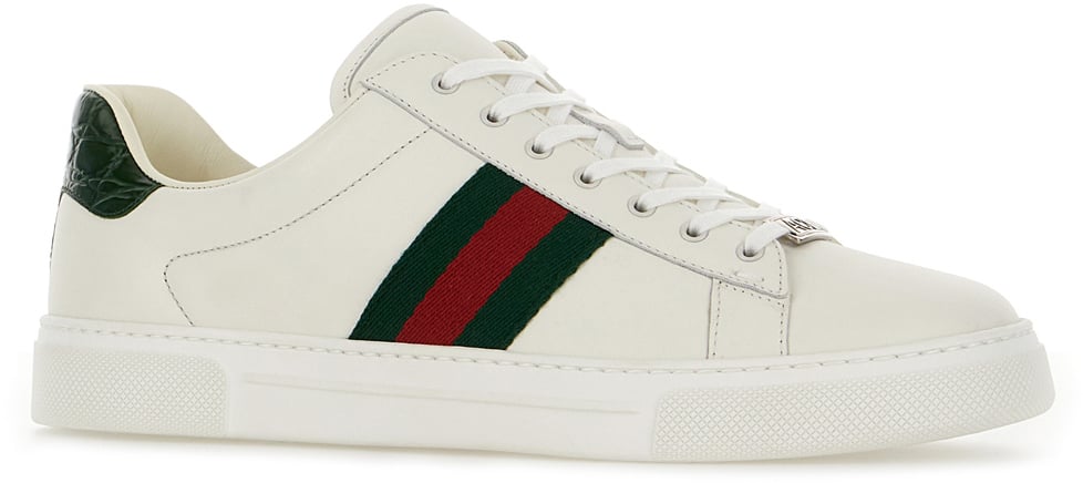 Gucci Gucci White leather Ace sneakers Wit