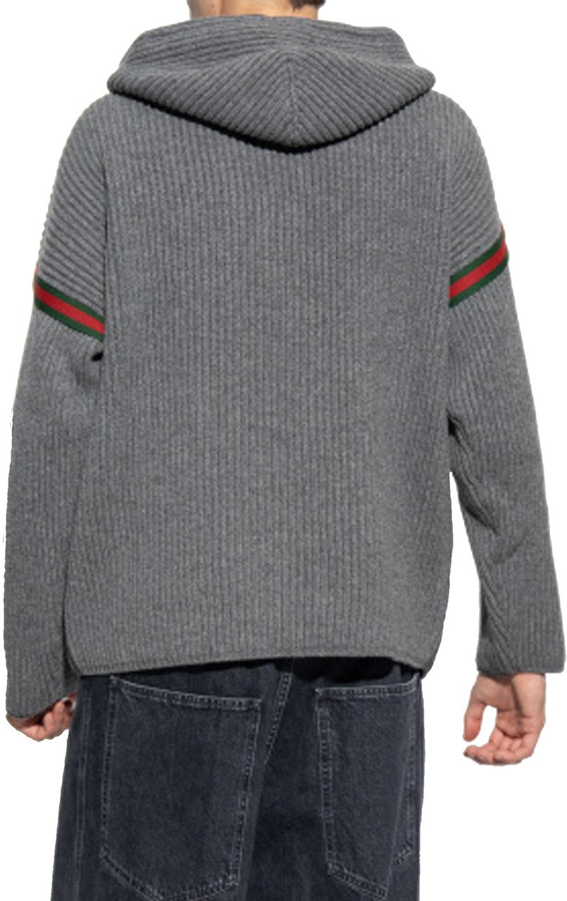 Gucci Gucci Wool Zipped Sweatshirt Grijs