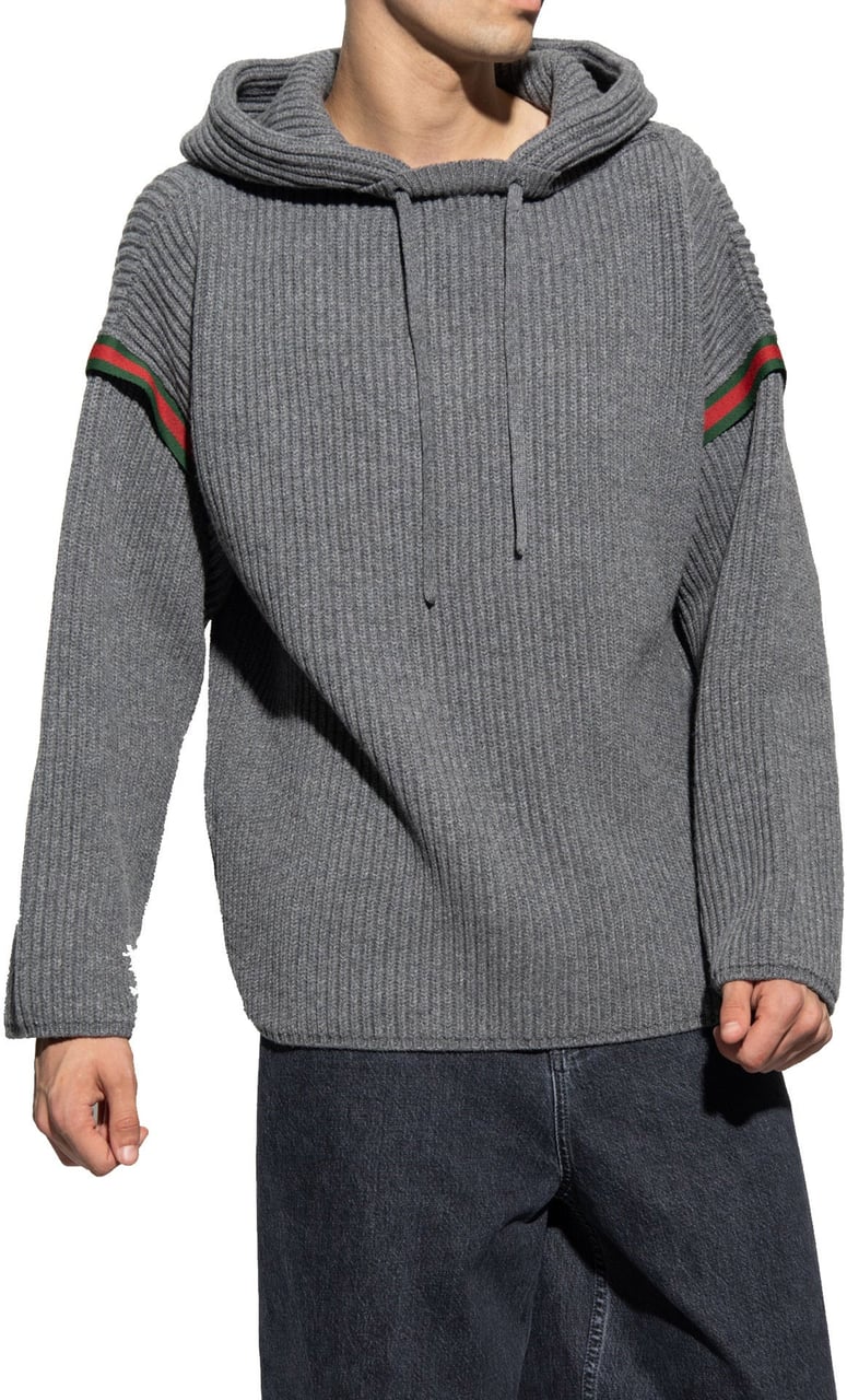 Gucci Gucci Wool Zipped Sweatshirt Grijs
