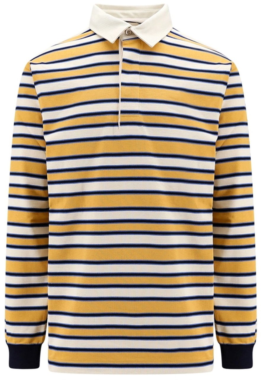 Gucci Gucci Striped Polo Shirt Geel