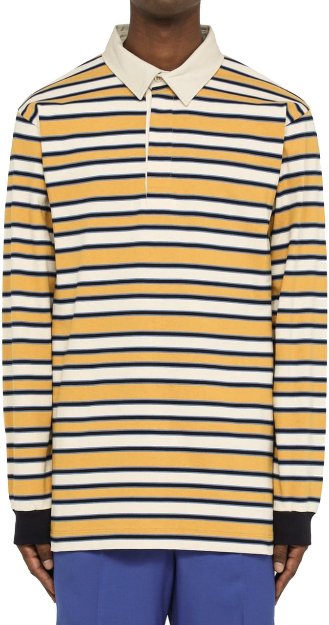 Gucci Gucci Striped Polo Shirt Geel