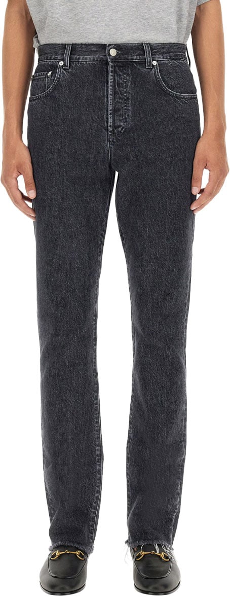 Gucci Straight-Leg Denim Pants with Traditional Five-Pocket Design Zwart