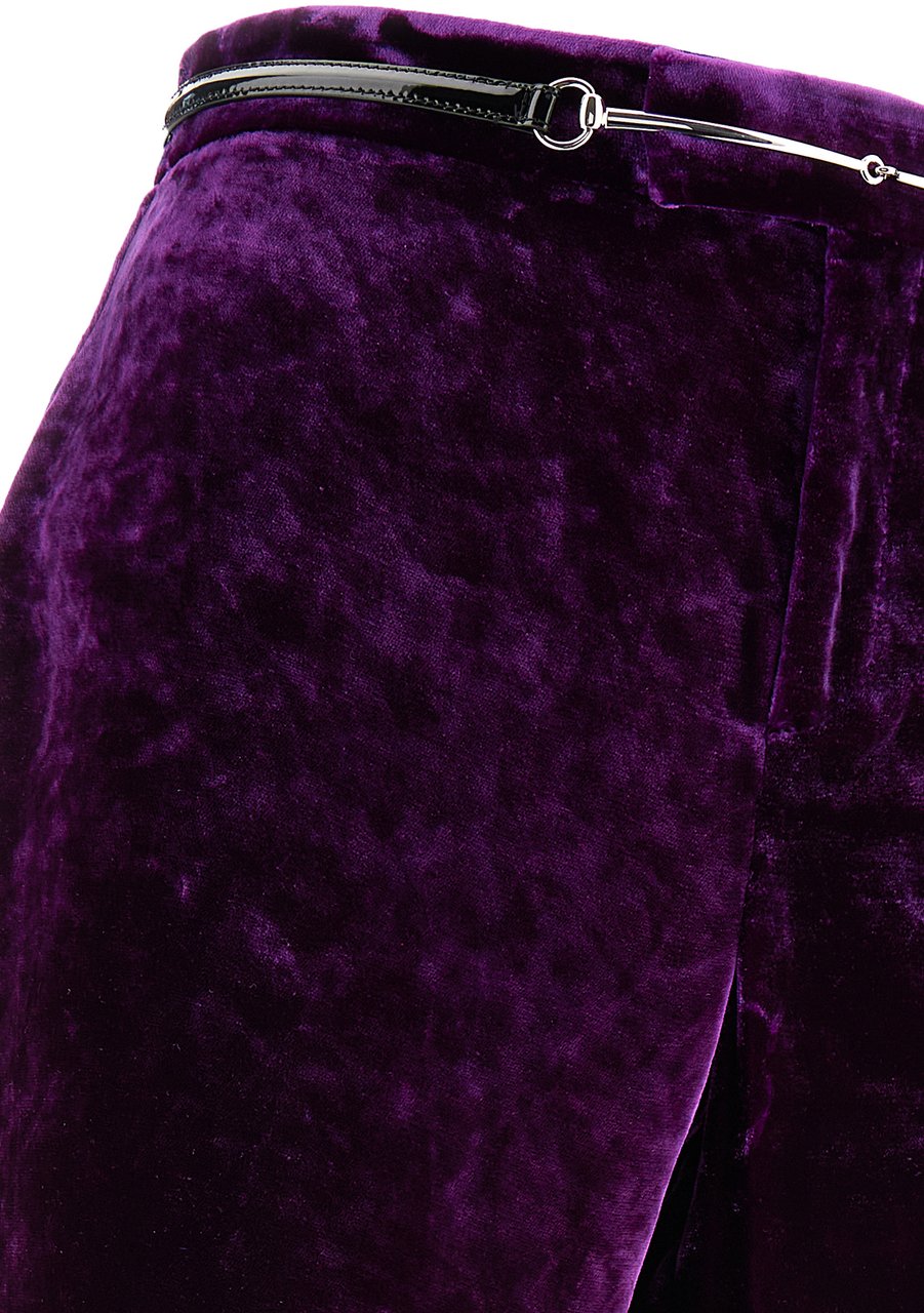 Gucci Gucci Purple velvet pant Paars
