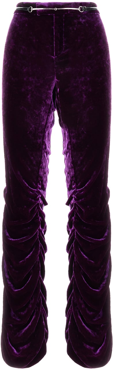 Gucci Gucci Purple velvet pant Paars