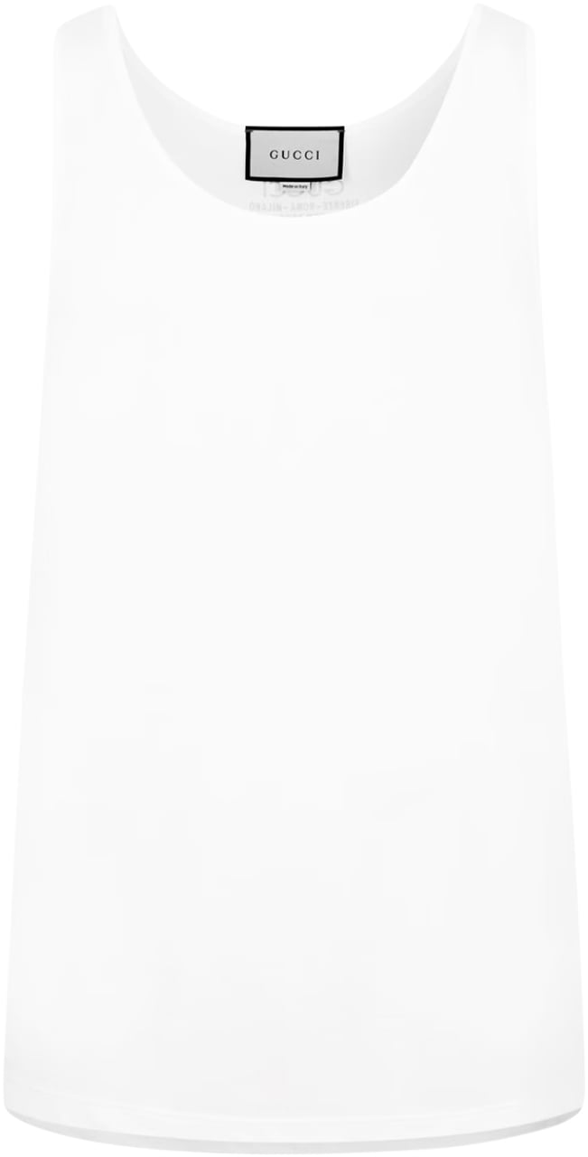Gucci Scoop-neck Logo Tank Top Wit