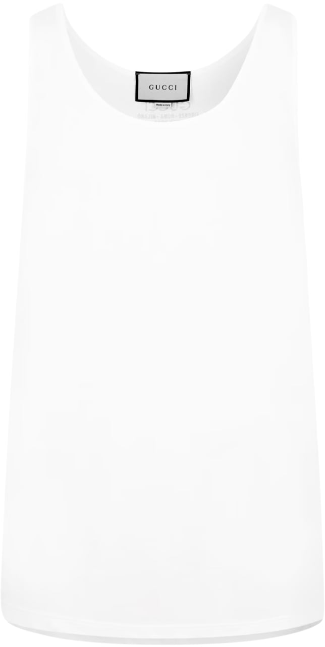 Gucci Scoop-neck Logo Tank Top Wit