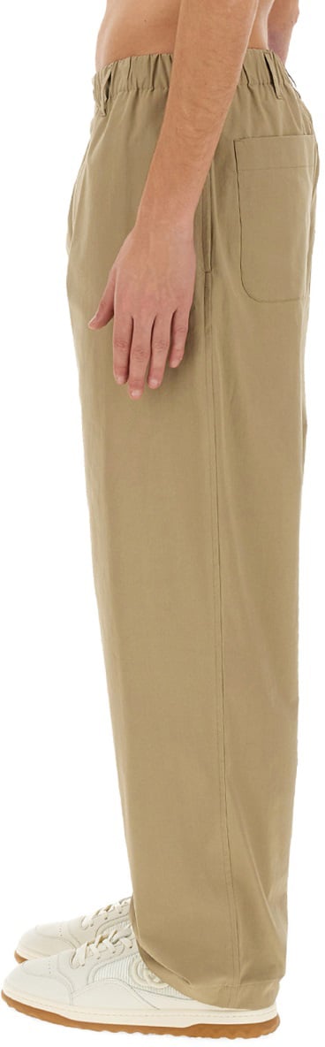 Gucci Classic Regular Fit Cotton Poplin Pants Neutraal