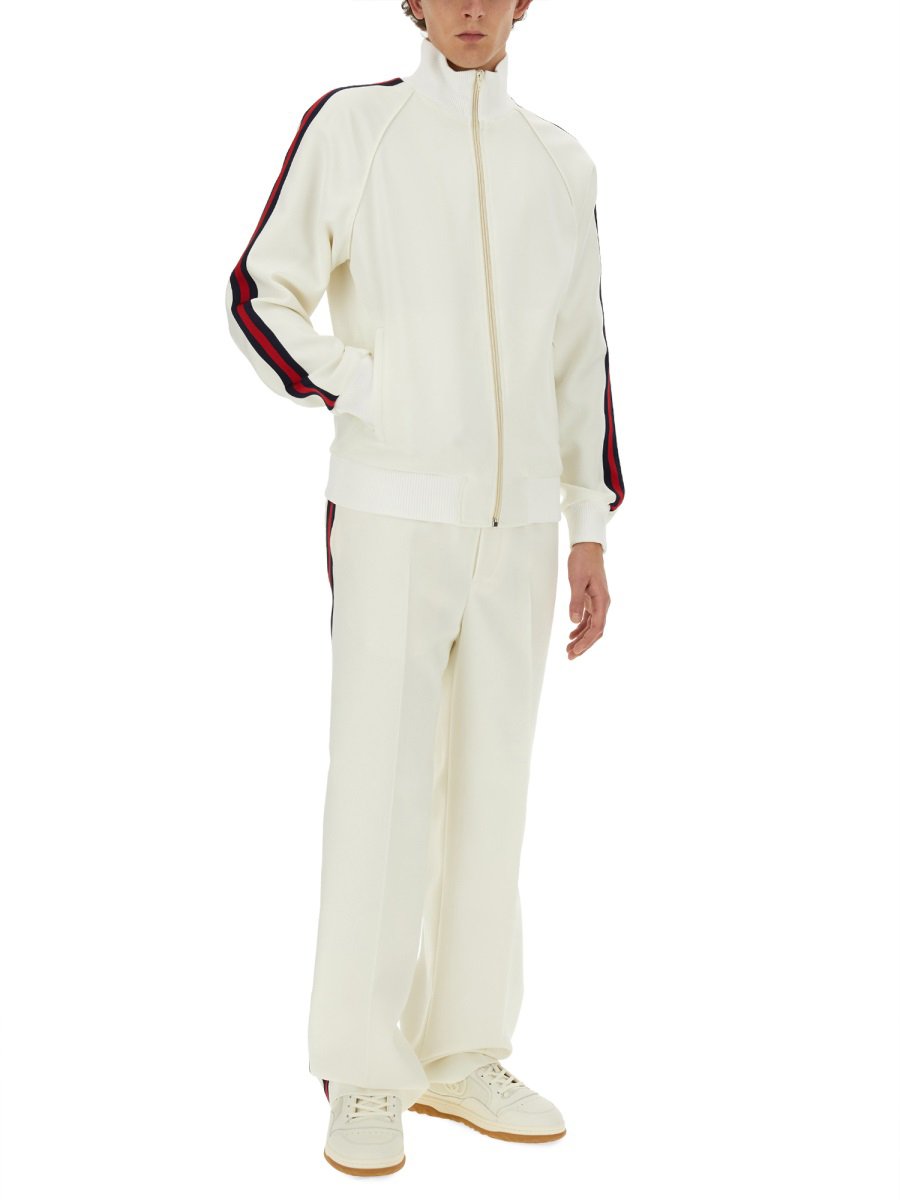 Gucci Zippered Jacket with High Collar in Streamlined Design Wit