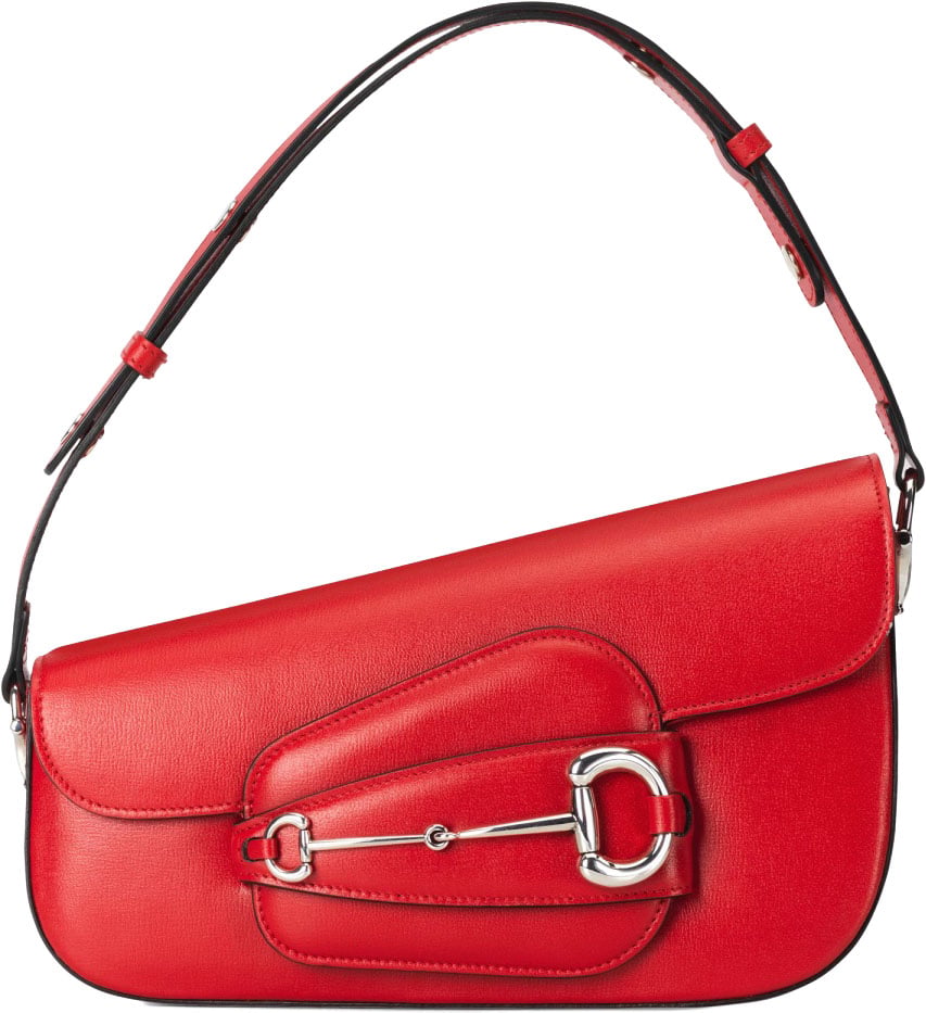 Gucci " Horsebit 1955" Leather Bag Rood