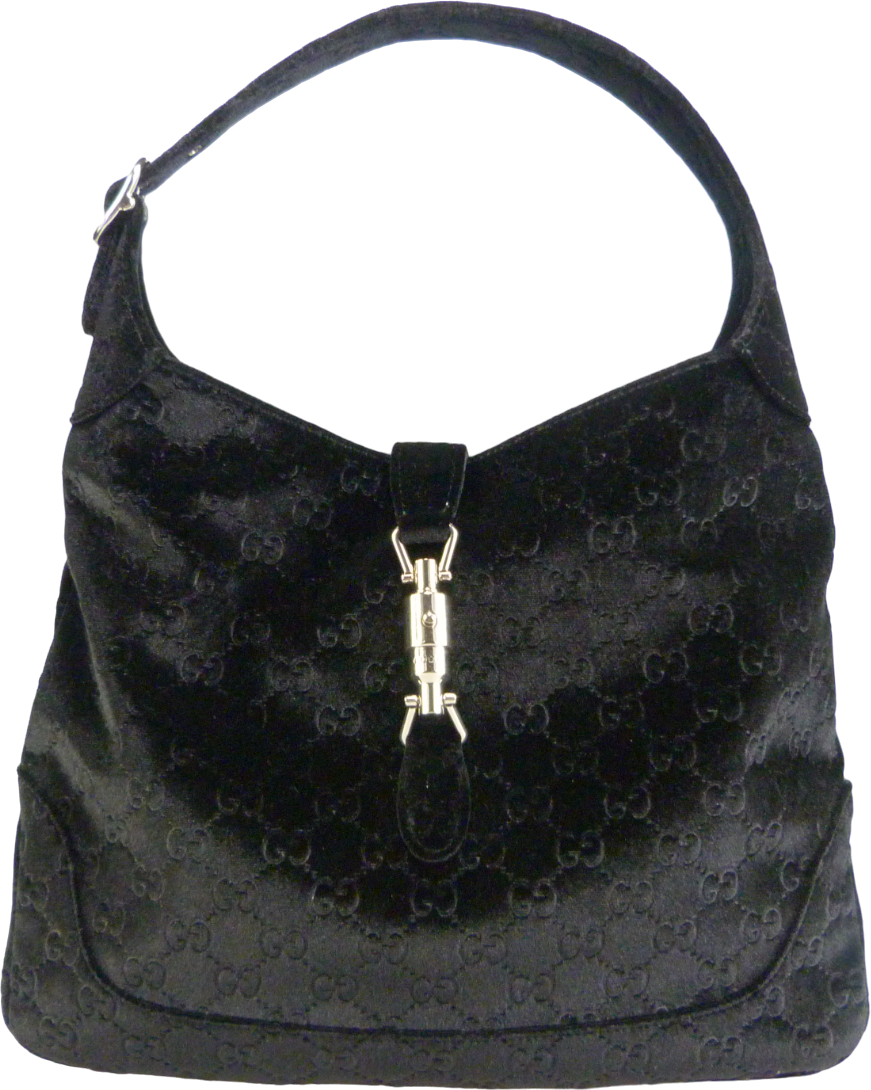 Gucci Borsa Jackie 1961 media in velluto Zwart