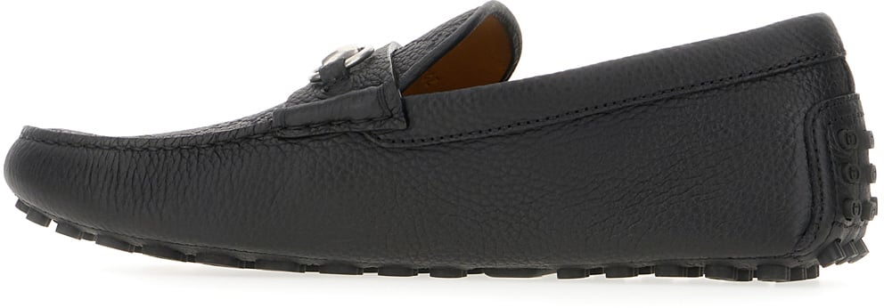 Gucci Black leather Clove loafers Zwart