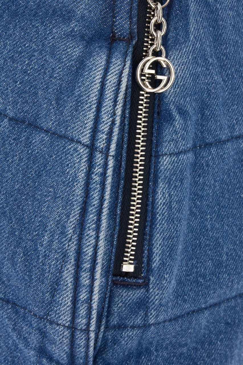 Gucci Gucci Denim mini skirt Blauw