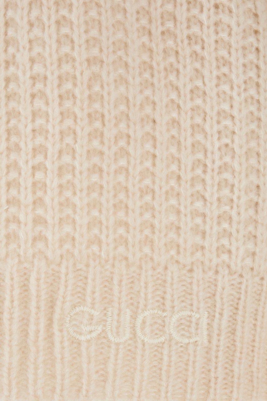 Gucci Gucci Sand cashmere blend oversize sweater Neutraal