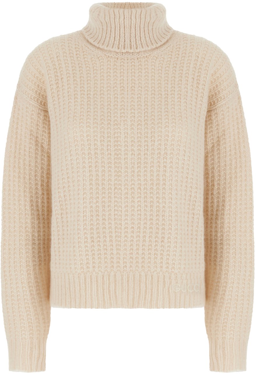 Gucci Gucci Sand cashmere blend oversize sweater Neutraal