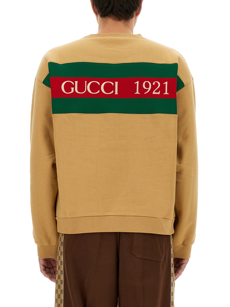 Gucci Regular Fit Cotton Sweatshirt Neutraal