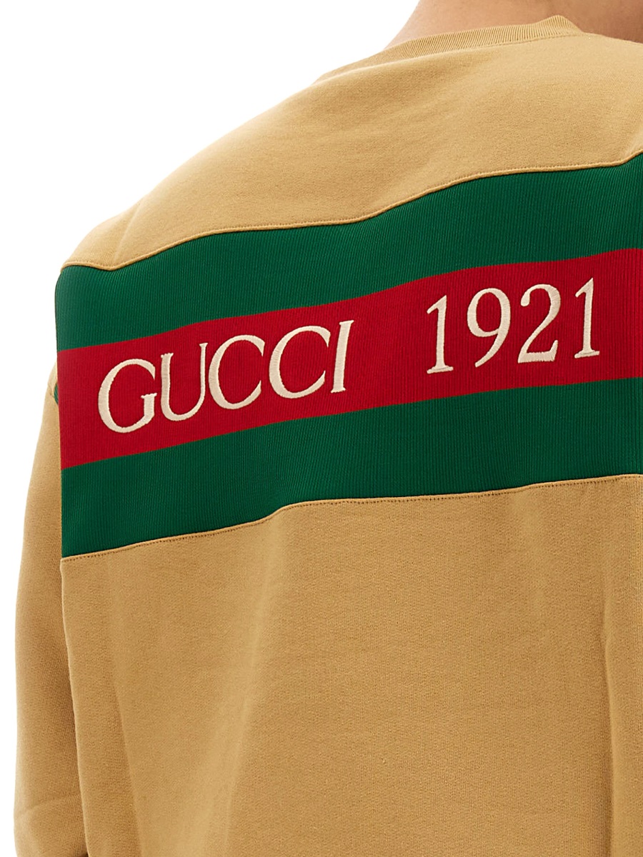 Gucci Regular Fit Cotton Sweatshirt Neutraal