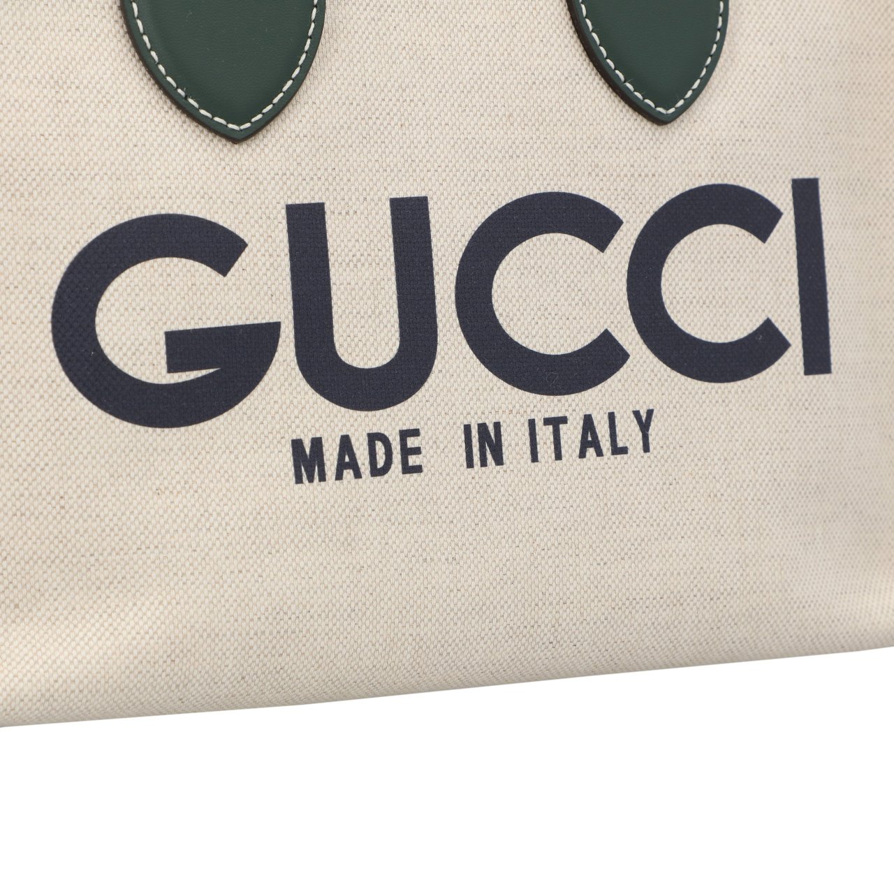 Gucci Small Tote Bag With Print Green Grijs