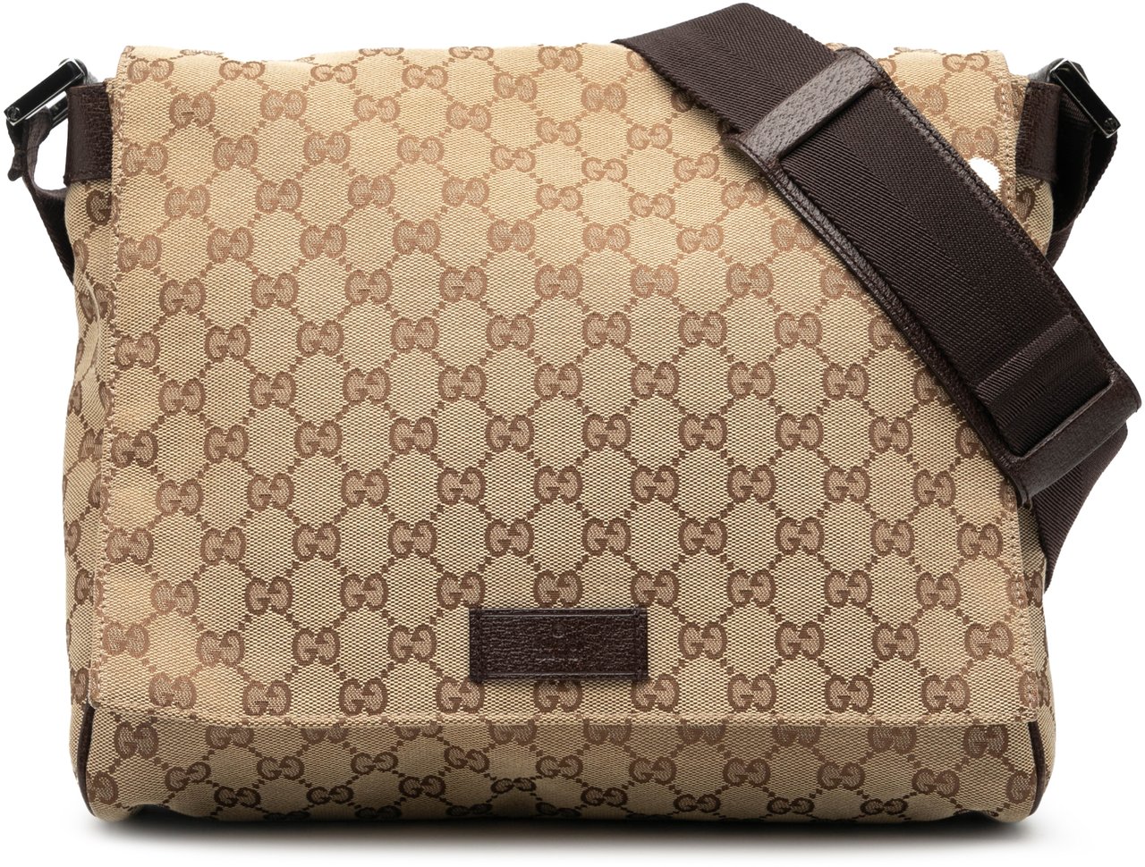 Gucci GG Canvas Messenger Bag Bruin
