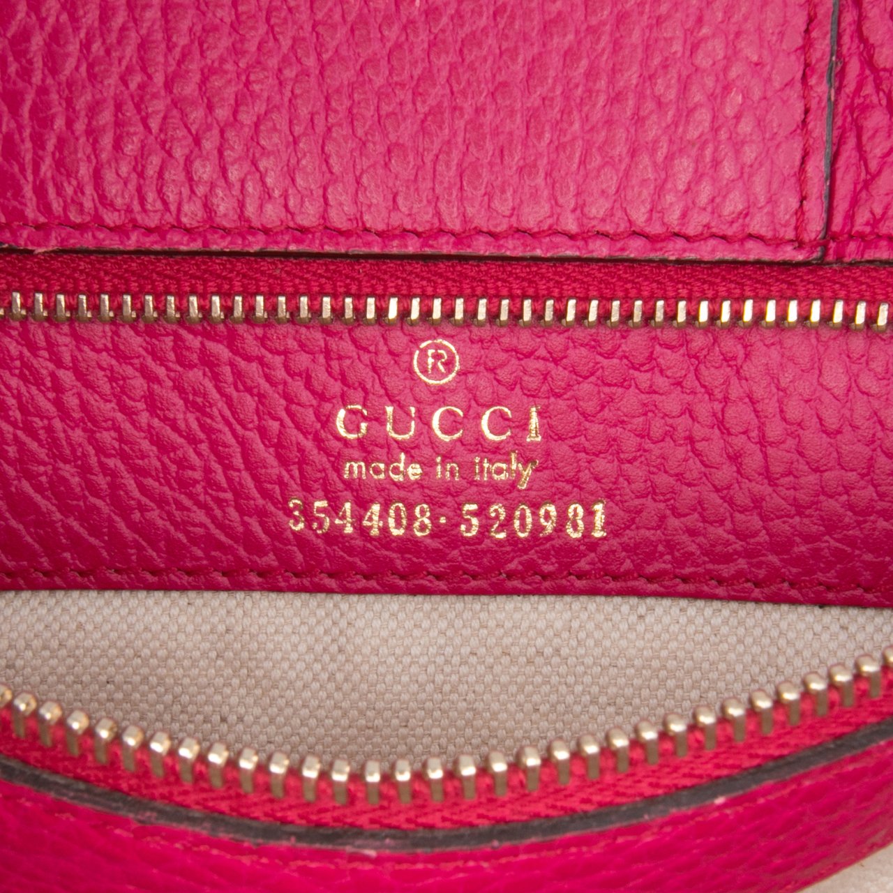 Gucci Medium Dollar Calfskin Swing Tote Roze